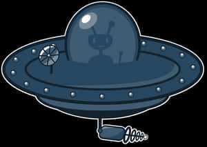 Cartoon Alien Spaceship Vector PNG image with transparent background