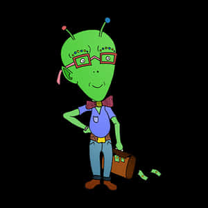 Cartoon Alien Traveler PNG image with transparent background