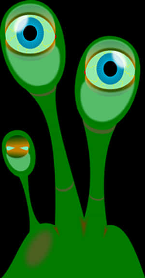 Cartoon Alien Trio PNG image with transparent background