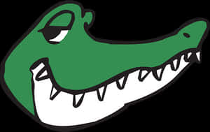 Cartoon Alligator Head Graphic PNG image with transparent background