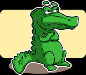 Cartoon Alligator Standing PNG image with transparent background