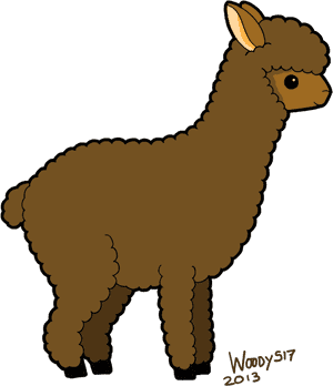 Cartoon Alpaca Illustration2013 PNG