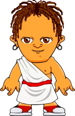 Cartoon Ancient Warrior Character.png PNG Image