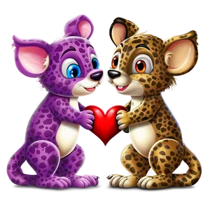 Cartoon Animal In Love Png Kth PNG Image