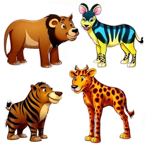 Cartoon Animals Png Qpw71 PNG Image