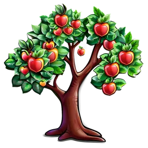 Cartoon Apple Tree Png Clu PNG Image