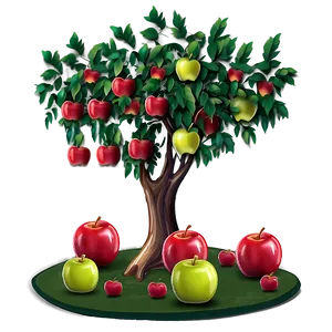 Cartoon Apple Tree Png Hdi32 PNG Image