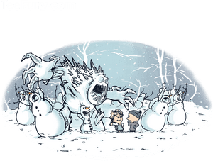 Cartoon Art Automotive Design Fictional Character - Calvin And Hobbes Frozen, HD Png Download PNG image with transparent background