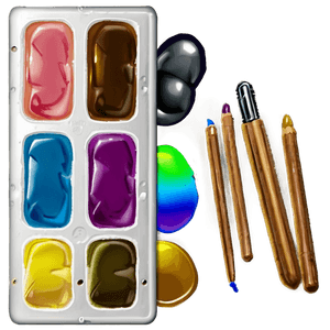 Cartoon Art Palette PNG lvu22 PNG