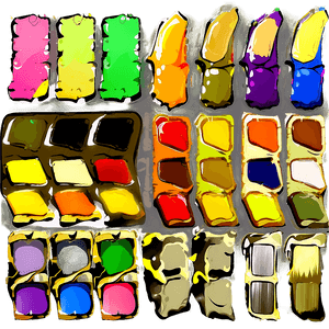 Cartoon Art Palette PNG nii65 PNG