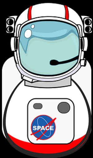 Cartoon Astronaut Space Mission Logo PNG image with transparent background
