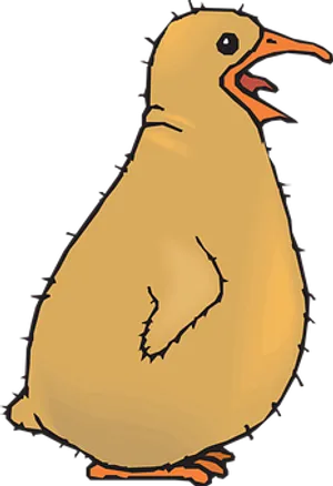 Cartoon Baby Chick Vocalizing PNG Image