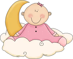 Cartoon Babyon Moon PNG Image