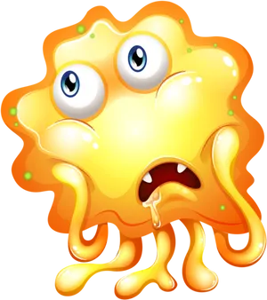 Cartoon Bacteria Character PNG Image