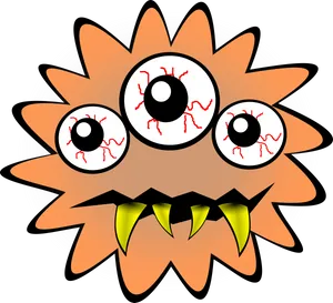 Cartoon Bacteria Character PNG Image