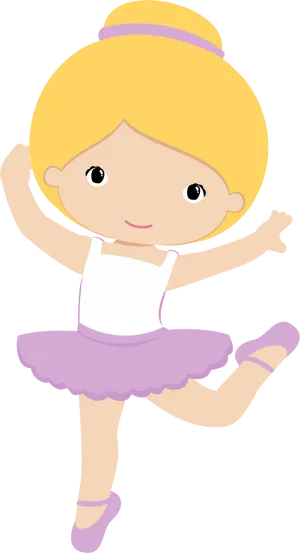 Cartoon Ballerina Posing PNG Image