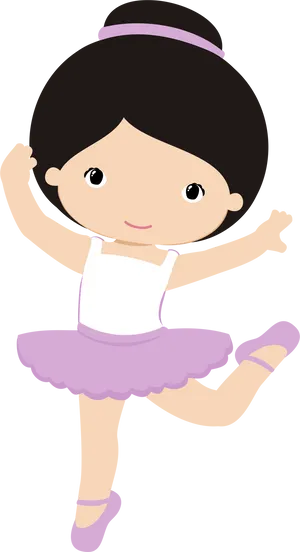 Cartoon Ballerina Posing PNG Image