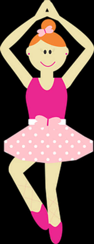 Cartoon Ballerina Posing PNG image with transparent background