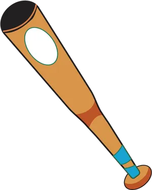 Cartoon Baseball Bat Illustration PNG Image