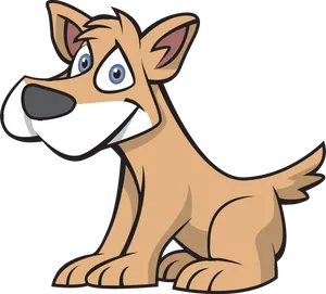 Cartoon Basset Hound Sitting PNG Image