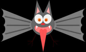 Cartoon Bat Illustration PNG image with transparent background