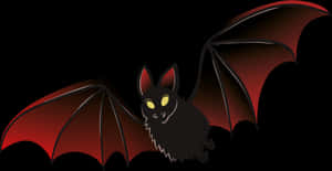 Cartoon Bat Illustration PNG image with transparent background
