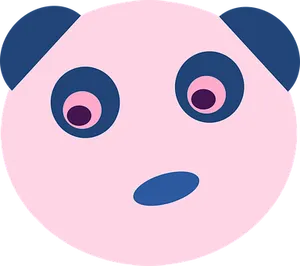 Cartoon Bear Face Graphic PNG Image