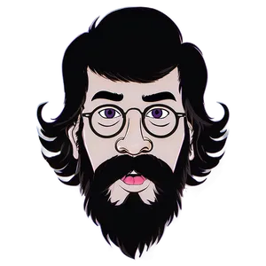 Cartoon Beard Outline Png Lgn39 PNG Image