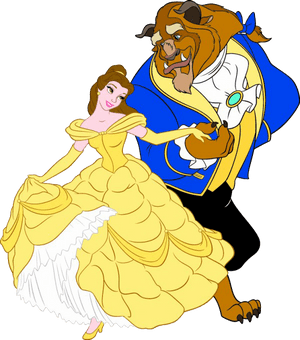 Cartoon Beauty And The Beast, HD Png Download PNG image with transparent background