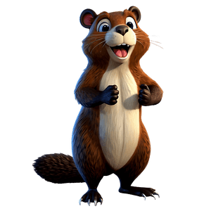 Cartoon Beaver Character PNG 05242024 PNG image with transparent background