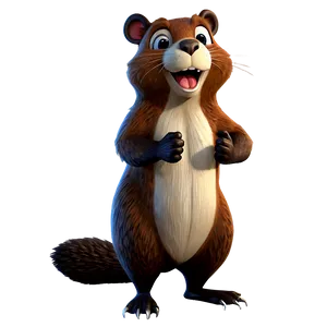 Cartoon Beaver Character Png 05242024 PNG Image