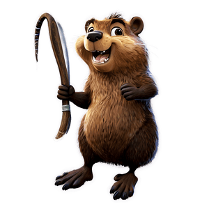 Cartoon Beaver Character PNG mdm47 PNG image with transparent background