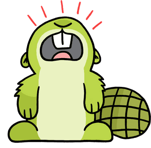 Very - Crying Beaver Cartoon PNG image with transparent background