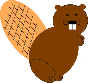 Cartoon Beaver Illustration PNG Image