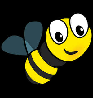 Cartoon Bee Graphic PNG image with transparent background
