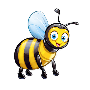 Cartoon Bee PNG qyr PNG image with transparent background