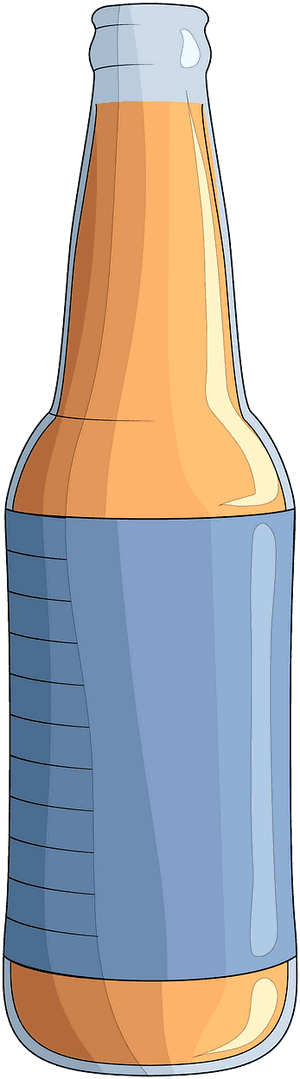 Cartoon Beer Bottle Graphic PNG