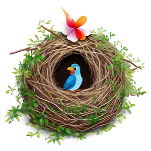 Cartoon Bird In Nest Png 06202024 PNG Image