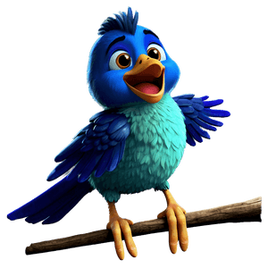 Cartoon Bird Singing PNG dga PNG
