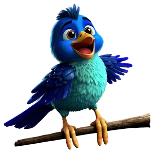 Cartoon Bird Singing Png Dga PNG Image