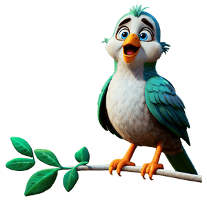 Cartoon Bird Singing PNG rmy83 PNG