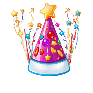 Cartoon Birthday Hat PNG cwm PNG