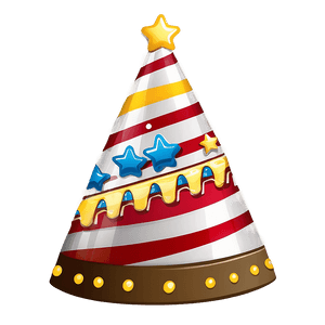 Cartoon Birthday Hat PNG mej PNG