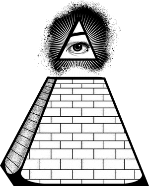 Cartoon Black And White Illuminati, HD Png Download PNG image with transparent background