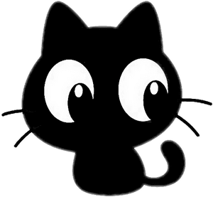 #freetoedit #cute #kawaii #cat #blackcat #chacha #dofus - Cute Black Cat Clipart, HD Png Download PNG image with transparent background