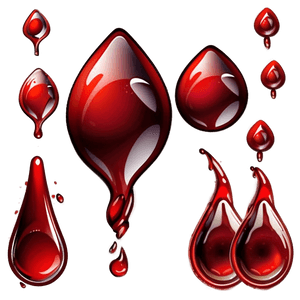 Cartoon Blood Drop PNG 05252024 PNG