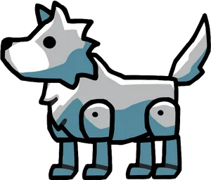 Cartoon_ Blue_ Dog_ Vector PNG Image