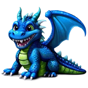 Cartoon Blue Dragon Character Png Lfk PNG Image