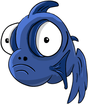 Fish, Fish-telescope, Cartoon, Small Fish, Big Eyes - Cartoon Fish With Big Eyes, HD Png Download PNG image with transparent background