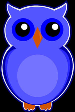 Cartoon Blue Owl PNG image with transparent background